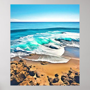 Poster Praia: Vista Oceânica