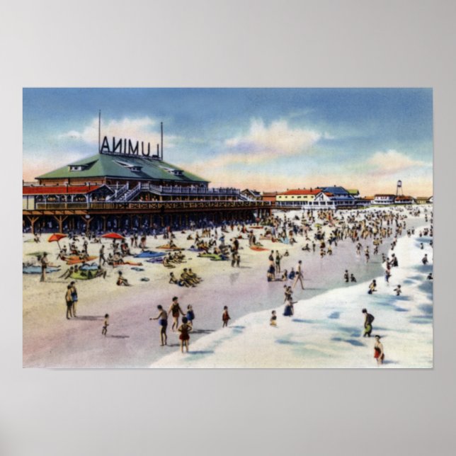 Pôster Praia Wright North Carolina Lumina Beach (Frente)