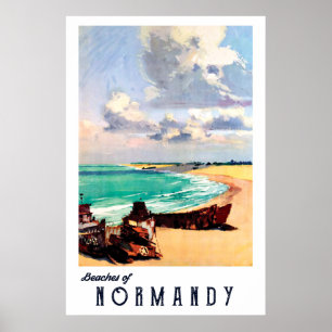 Poster Praias da Normandia, França