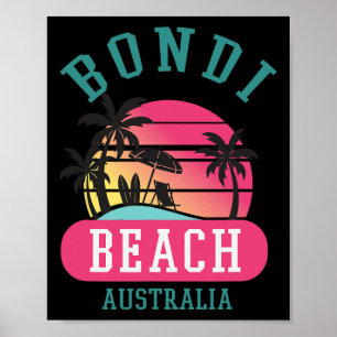 Poster Praias Originais da Austrália de Bondi Beach Legal