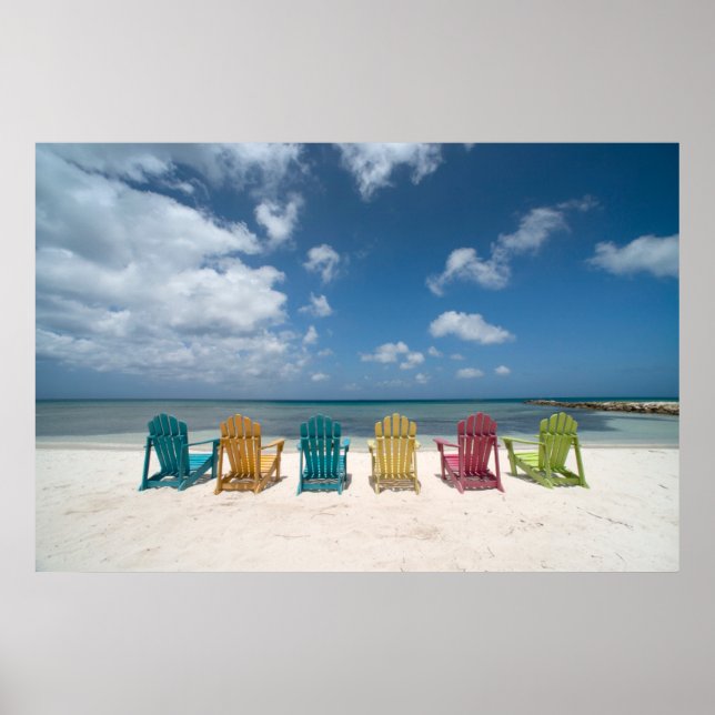 Poster Praias Tropicais | Palm Beach, Aruba (Frente)