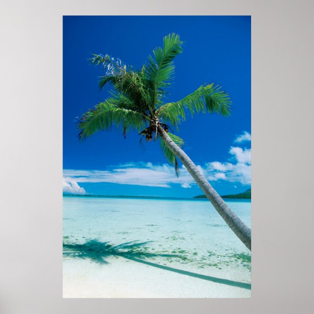Poster Praias Tropicais | Praia Motu Tofari, Bora Bora (Frente)