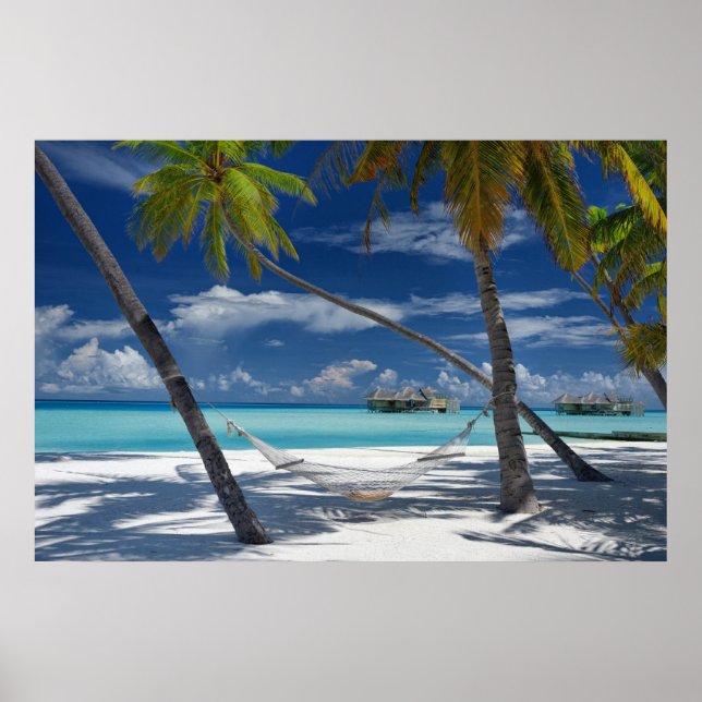 Poster Praias Tropicais | Sandy Beach, Maldivas (Frente)