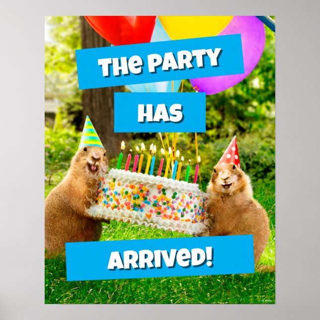 Poster Prairie Dog Birthday Party (Frente)