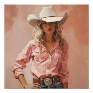 Pôster Prairie Prism: Arte de Muro de Cowgirl