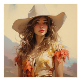 Pôster Prairie Retratos: Arte de Muro de Cowgirl