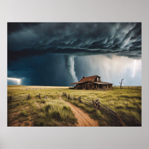 Poster Prairie Tornado Large Unframed Tornado