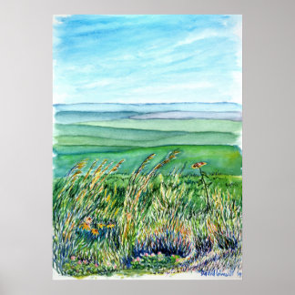 Poster Prairie Watercolor