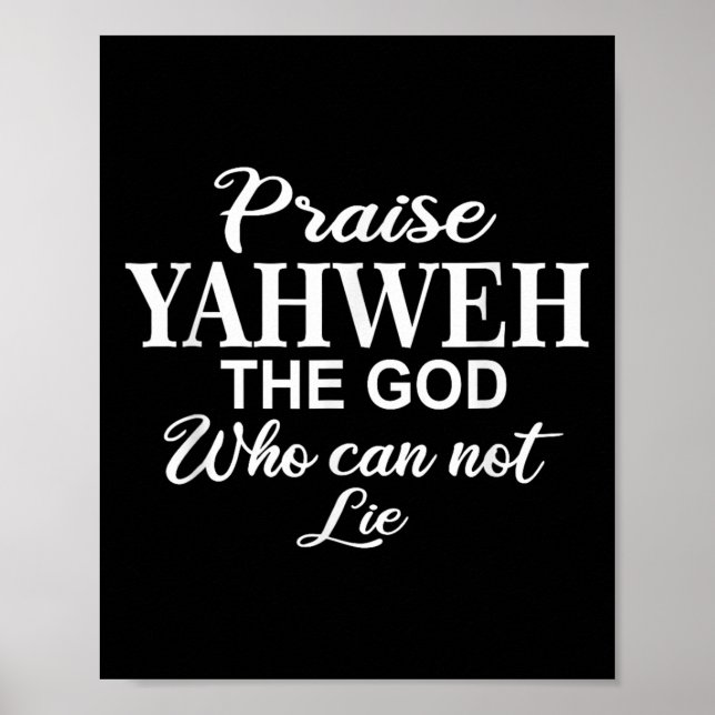 Poster Praise Yahweh The God_ Christian Motivation Insrat (Frente)