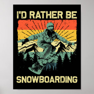 Poster Prancha de Neve Legal Para Homens Mulheres Esqui E