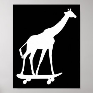Poster Prancha de skate de skate Giraffe