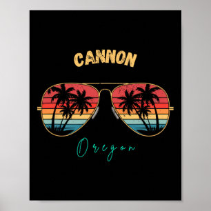 Poster Prancha de Surf Souvenir Cannon Beach Oregon