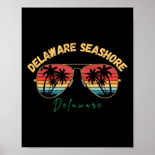 Poster Prancha de Surf Souvenir Delaware Delaware Seashor