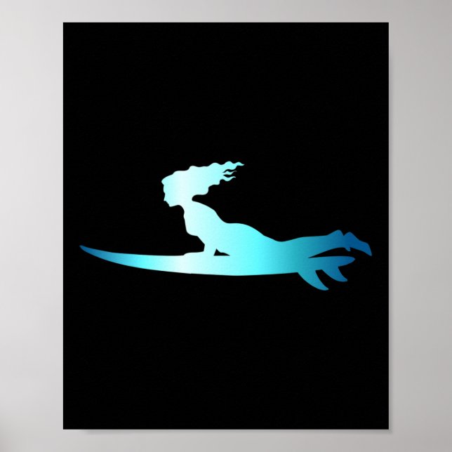 Poster Prancha de Surf Surfista Onda de Surf (Frente)