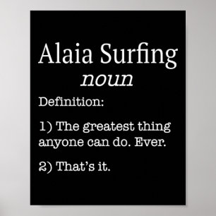 Poster Pranchas Alaia Surfers Alaia Surfer Definição Fals