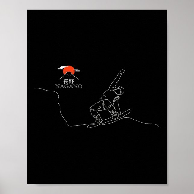 Poster Pranchas de Neve de Nagano  (Frente)