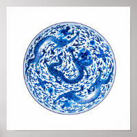 Prata chinesa antiga, Dragões Azuis Cobalto