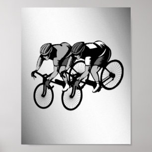 Poster Prata de ciclistas
