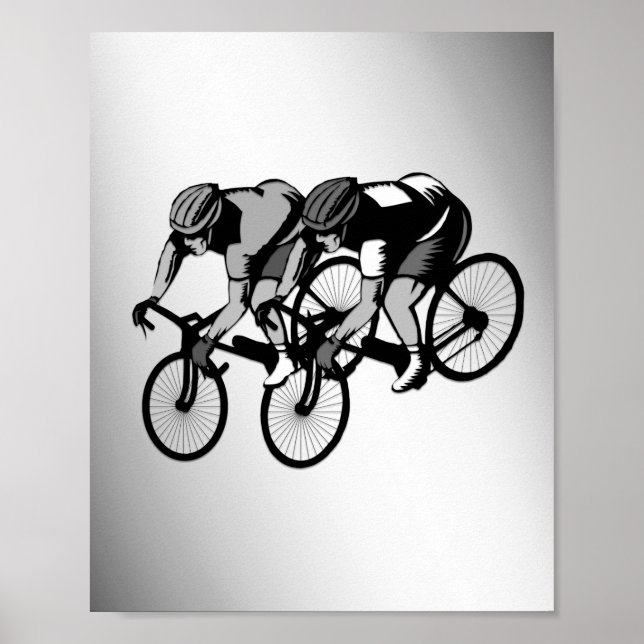 Poster Prata de ciclistas (Frente)