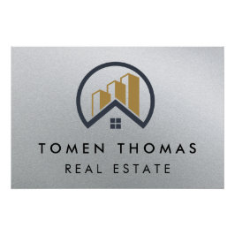 Pôster Prata de Glamor | Imobiliário Preto e Branco