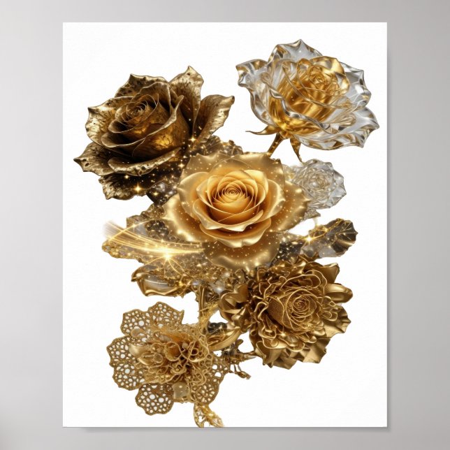 Poster Prata Limpa ROSAS DORADAS (Frente)
