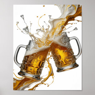 Poster Prata Marcante BRINDE AOS BONS TEMPOS Design de Te