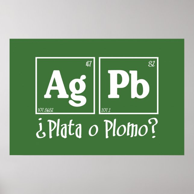 Poster Prata ou chumbo (Frente)