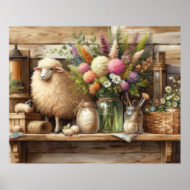 Poster Prateleira 3 da Madeira primitiva