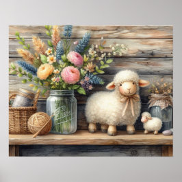 Poster Prateleira primitiva de madeira 7