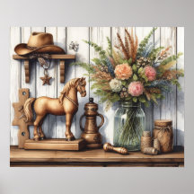 Prateleira primitiva de madeira 8