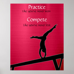 Poster Prática de ginástica/Poster de Feixe de Balança de