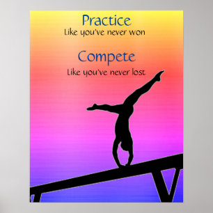 Poster Prática de ginástica/Poster de Feixe de Balança de