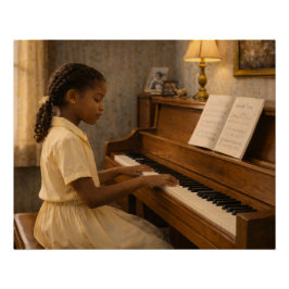 Pôster Prática de Piano de Sábado
