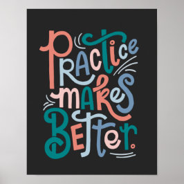 Poster Prática Preta Torna o Cartaz Melhor