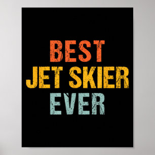 Poster Praticante de jet ski fazendo jet ski ditos de esp