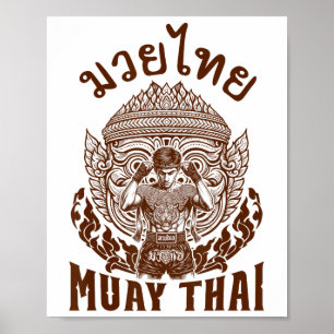 Poster Praticante de Muay Thai Amante do Boxe Boxe Tailan