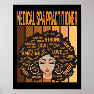 Poster Praticante de Spa Médico Poderoso Mês da História 