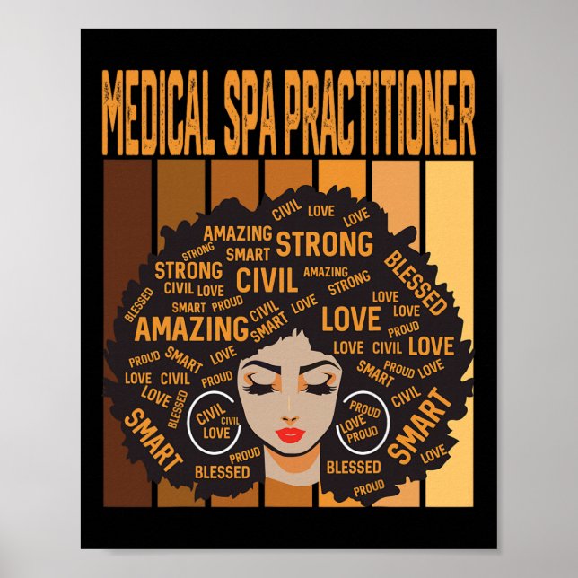 Poster Praticante de Spa Médico Poderoso Mês da História  (Frente)