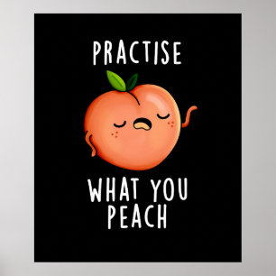 Poster Pratique o que você prega na Fruta positiva - Pun