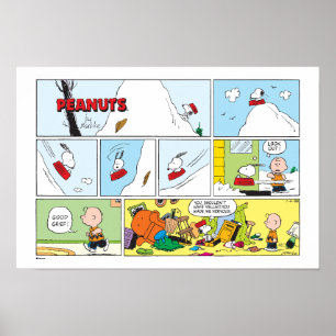 Poster Prato de comida para trenó do Snoopy