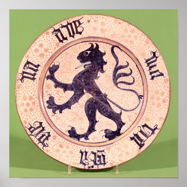 Pôster Prato hispano-morésico, vidrado em estanho (Frente)