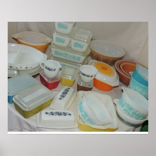 Pôster Pratos Pyrex Vintage! (Frente)