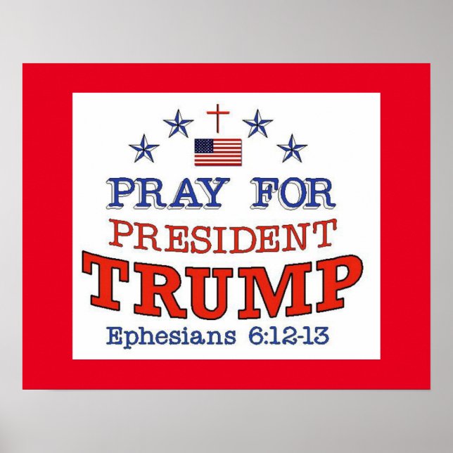 POSTER PRAY FOR TRUMP (Frente)