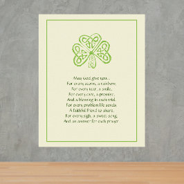 Poster Prayer Faux Irlandês