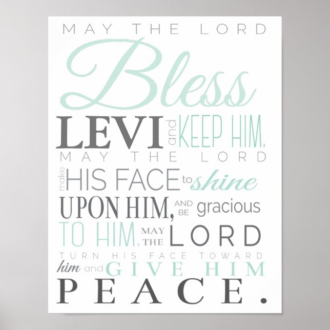 PÔSTER PRAYER FOR BABY BOY PRINT (Frente)