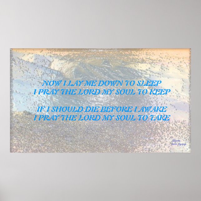 PÔSTER PRAYER...NOW I LAY ME DOWN TO SLEEP (Frente)