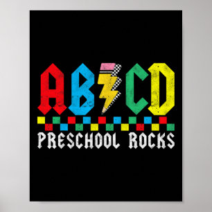 Poster Pré-escola Abcd é demais Primeiro dia Professora p