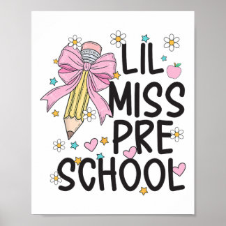 Poster Pré-escola Little Miss Ck para meninas pré-escolar