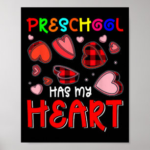 Poster Pré-escola Tem Meu Coração Dia dos Namorados Coraç