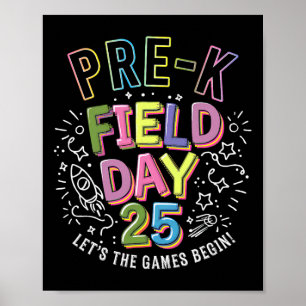 Poster Pré-k Field Day 2025 Deixe Os Jogos Começar Jovens
